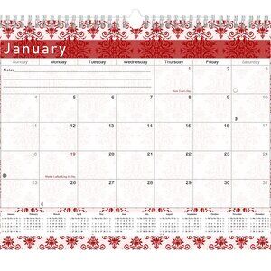 2026 - 2027 Monthly Spiral-Bound Wall - 18 Months Desktop - #05